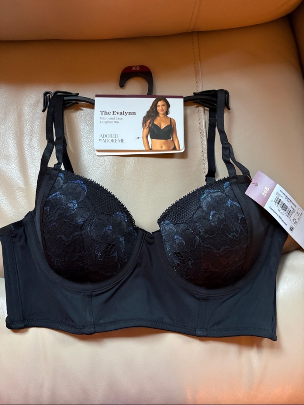 NWT Micro & lace longline bra